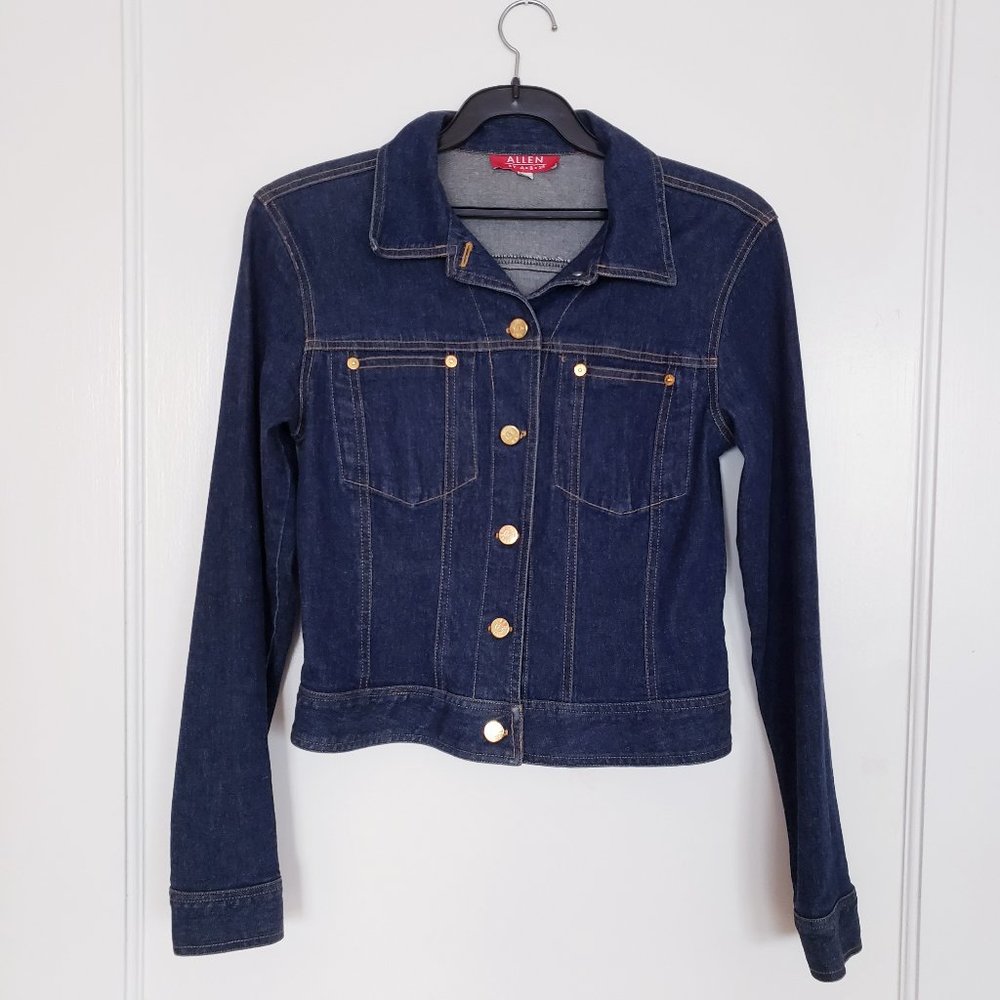 Allen by ABS Vintage Y2K Dark Wash Denim Fitted Jacket S